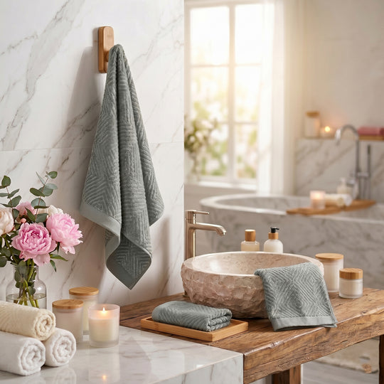 Set of 3 bamboo towel Material:Loop:100% bamboo Base fabric:100% cotton