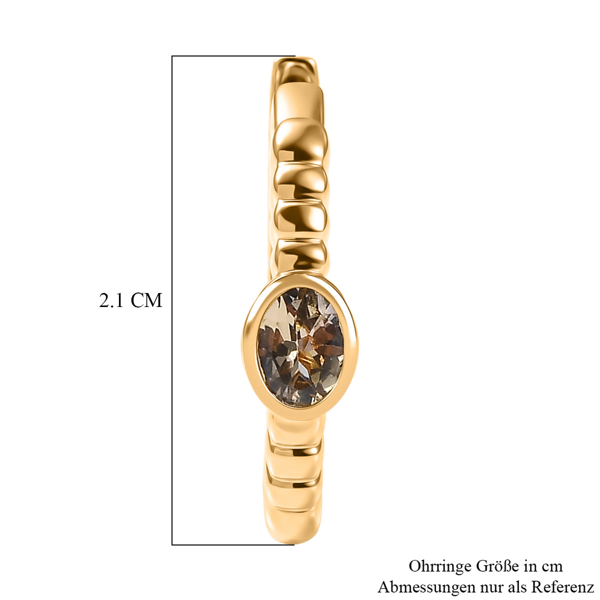 D'Joy AA Natürlicher goldener Tansanit Ohrringe 925 Silber 750 Gelb Vergoldet ca. 0.63 ct