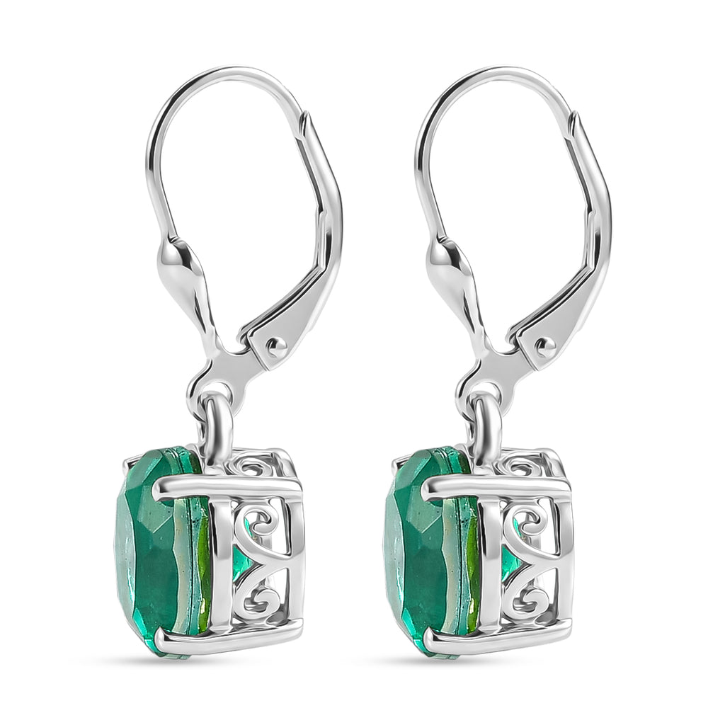 D'Joy Pfau Quarz Triplette Ohrringe 925 Silber Rhodiniert ca. 5,75 ct.