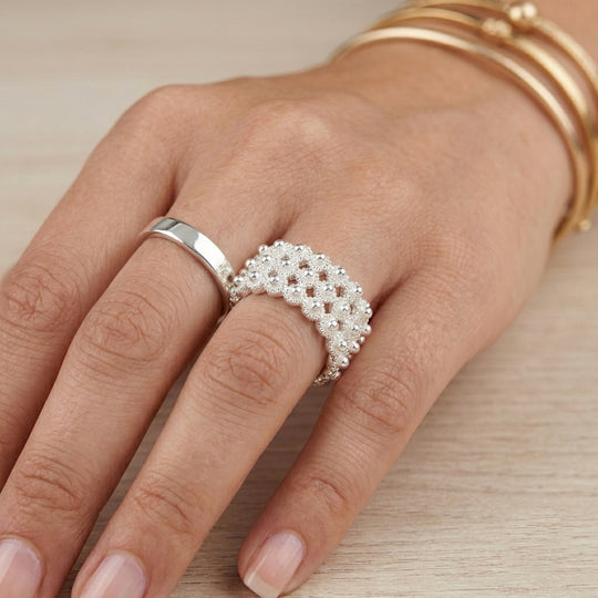 925 Silber Ring (Größe 17.00) ca. 4,18g