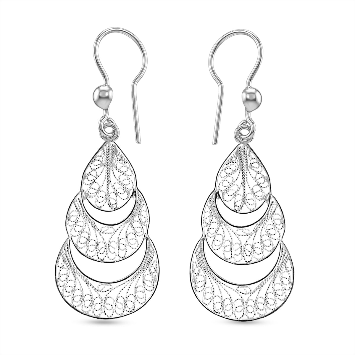 Royal Bali 925 Silber Ohrringe 2,95g
