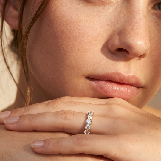 LUXURIANT DIAMOND - Lab Grown Diamant VS-EF SGL zertifiziert  Ring 375 Gold (Größe 17.50) (10-15 Werktage Lieferzeit) ca. 2.00 ct