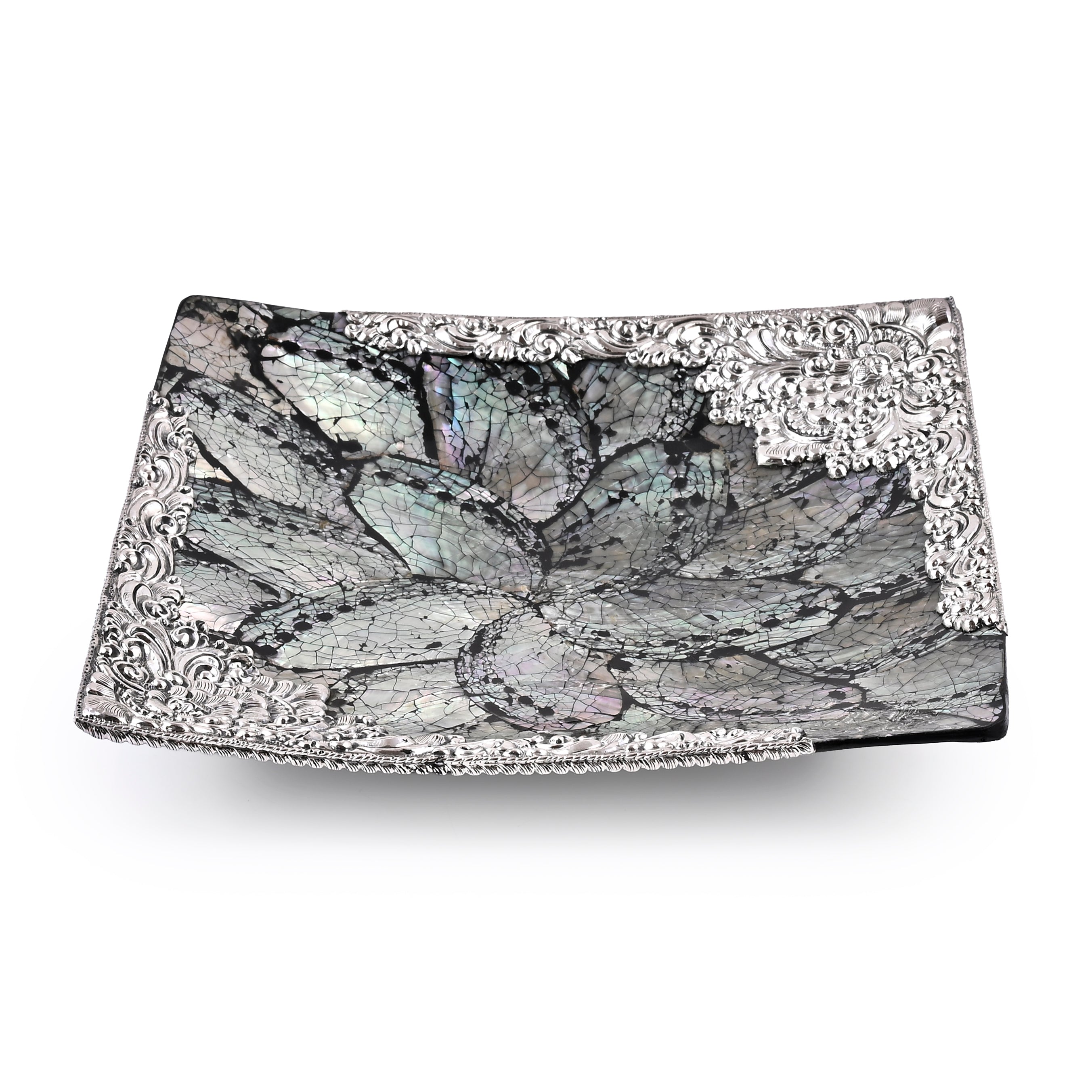 Royal Bali - Abalone Muschel Rechteckige Dekoschale 925 Silber
