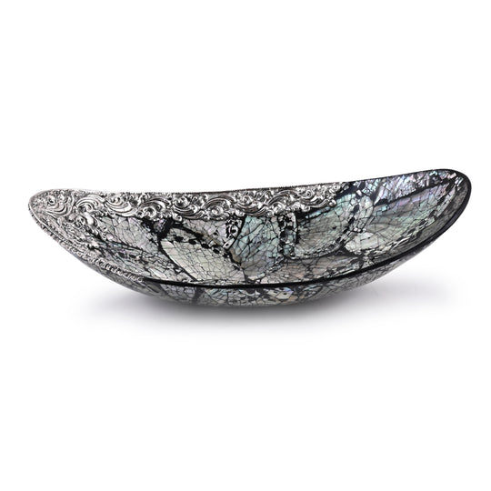 Royal Bali - Abalone Muschel Ovale Dekoschale, 925 Silber