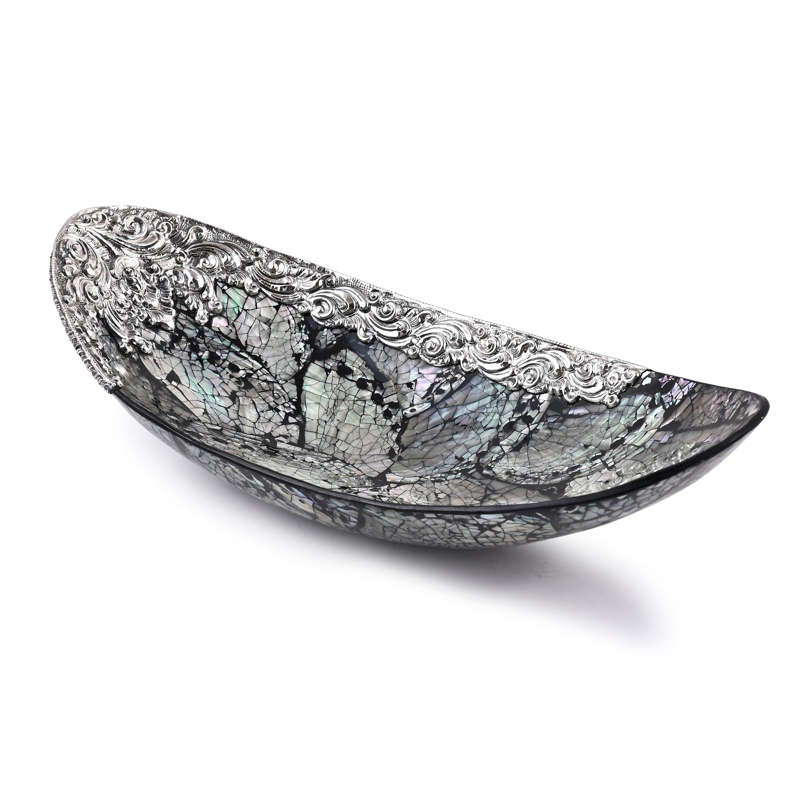 Royal Bali - Abalone Muschel Ovale Dekoschale, 925 Silber