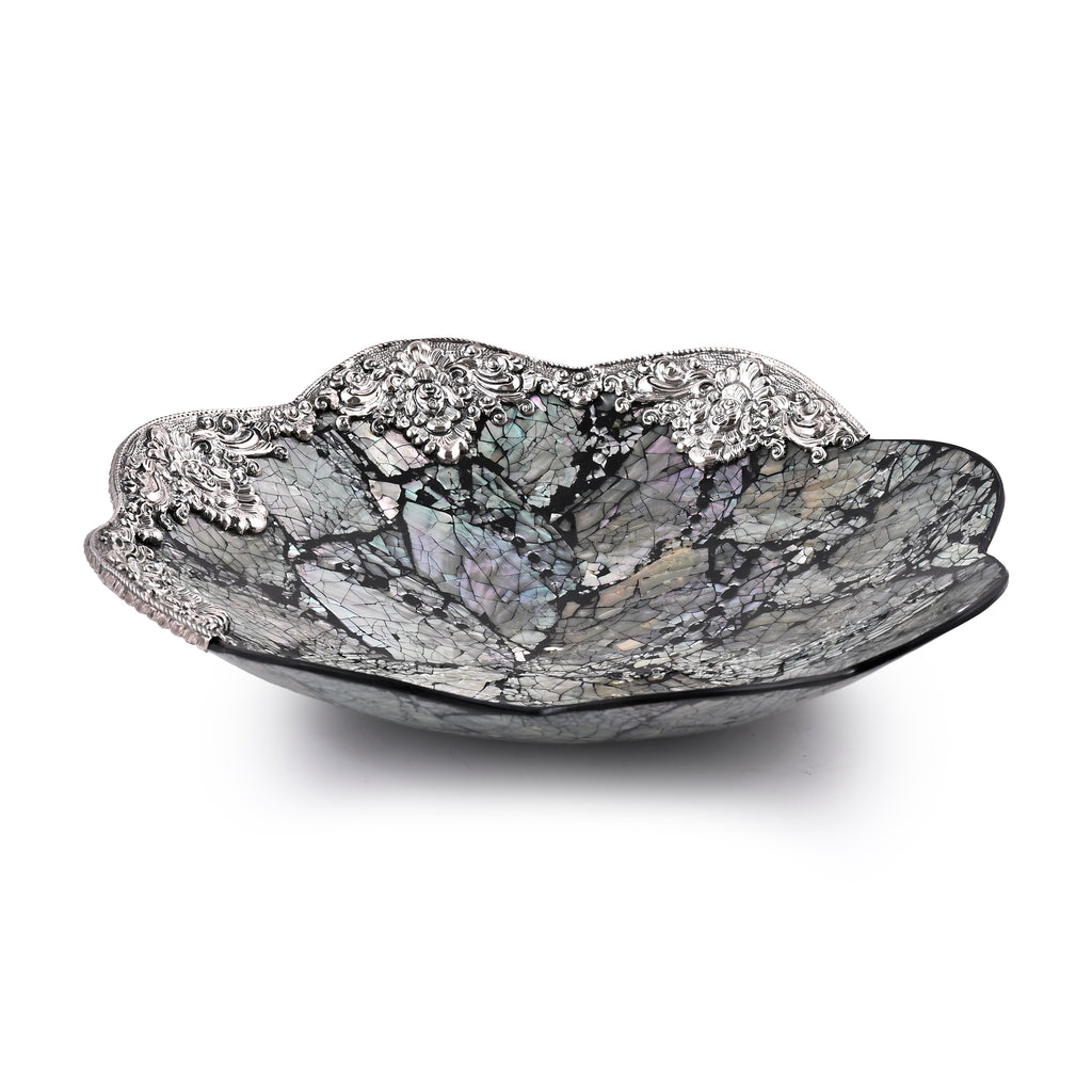 Royal Bali - Abalone Muschel Blütenförmige Dekoschale, 925 Silber