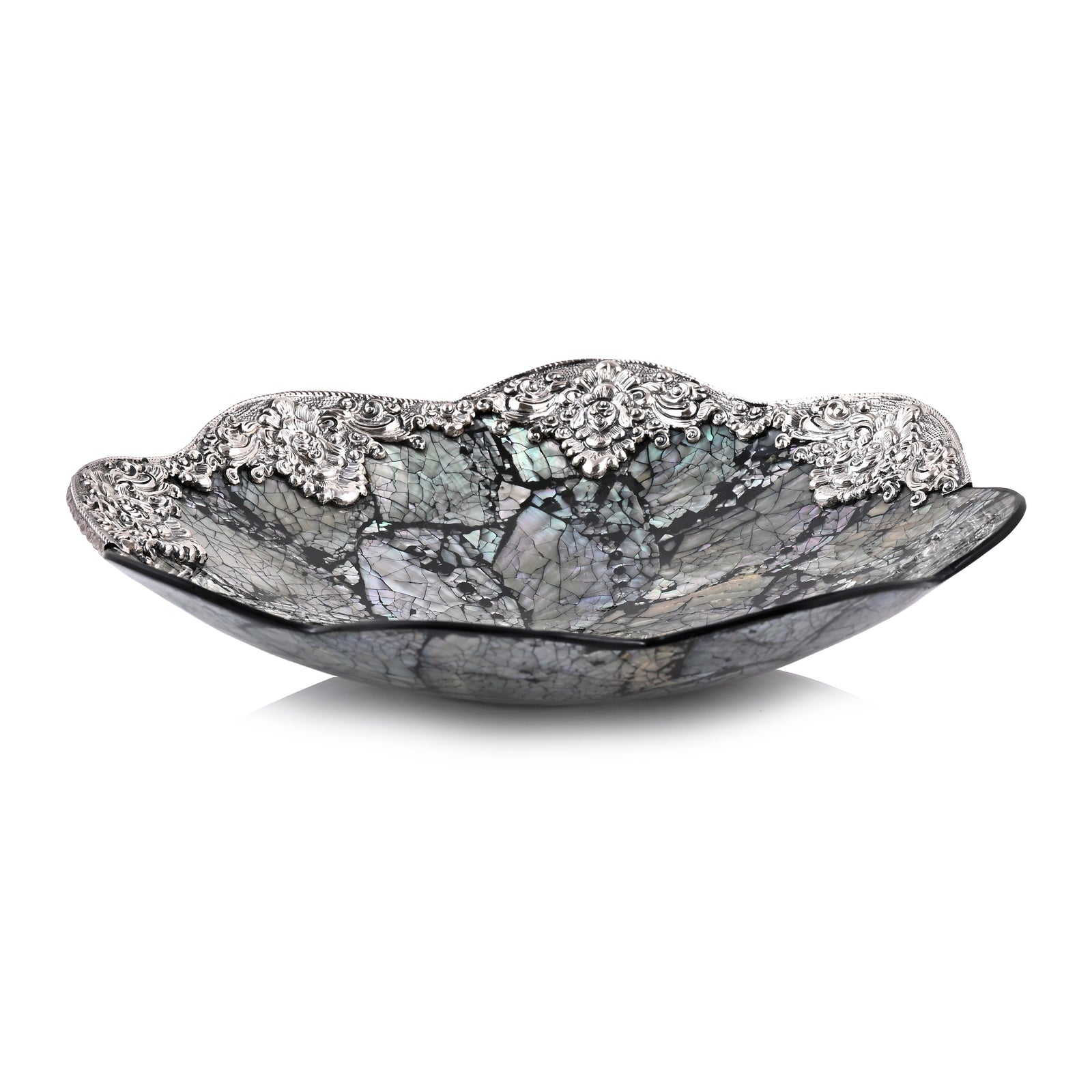 Royal Bali - Abalone Muschel Blütenförmige Dekoschale, 925 Silber
