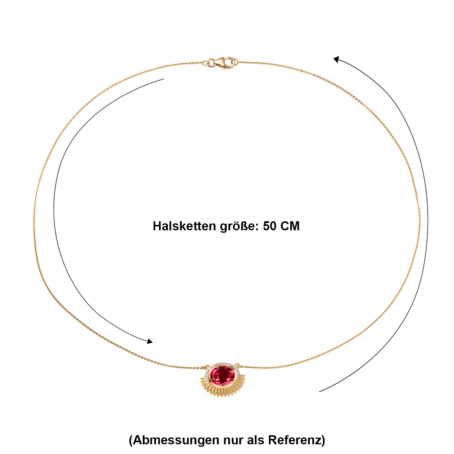 D'Joy Sunset Quarz Triplette, Weißer Zirkon Halskette ca. 50 cm 925 Silber 750 Gelbgold Vermeil ca. 4,11 ct.