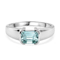 D'Joy Paraiba Moissanit Ring 925 Silber rhodiniert (Größe 18.00) ca. 1.60 ct