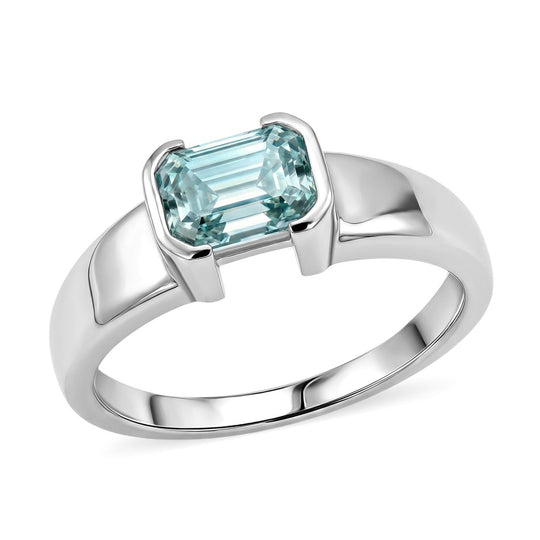 D'Joy Paraiba Moissanit Ring 925 Silber rhodiniert (Größe 18.00) ca. 1.60 ct