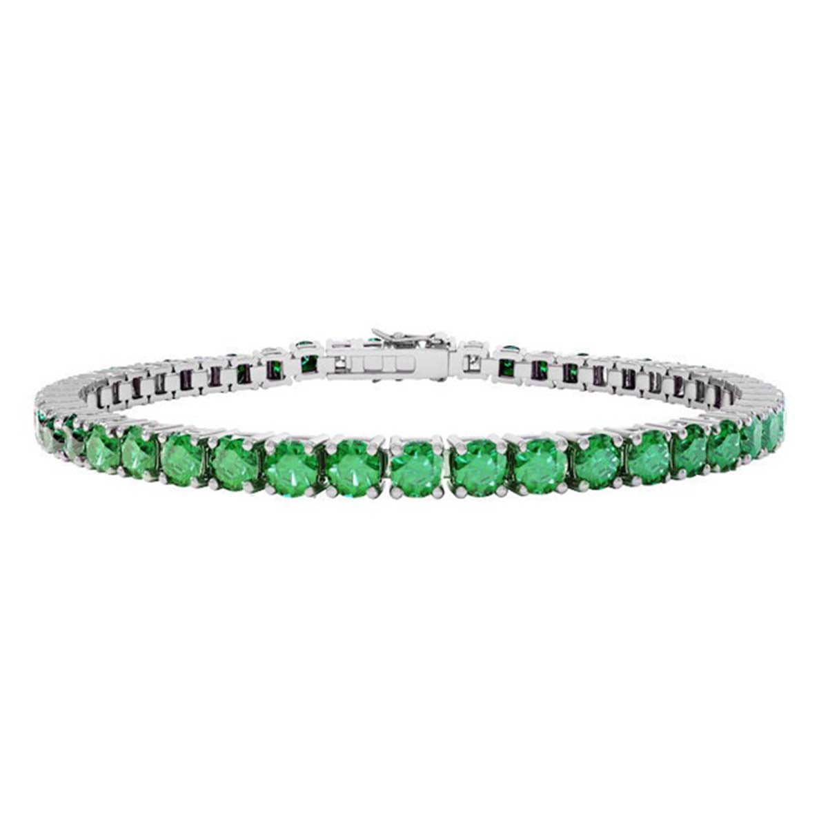 Grüner Zirkonia Armband ca. 19 cm Nickelfreies Messing