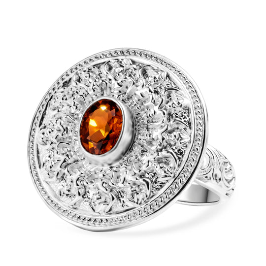 D'Joy Royal Bali AA Hessonit Granat Ring 925 Silber (Größe 19.00) ca. 1.50 ct