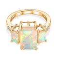 D'Joy AA Natürlicher, äthiopischer Welo Opal Ring 925 Silber 750 Gelbgold Vermeil (Größe 19.00) ca. 3,51 ct