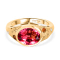 EVER TRUE Sonne und Himmel Sunset Quarz Triplette, Salamanca Feueropal Ring Nickelfreies Messing (Größe 18.00) ca. 2.95 ct