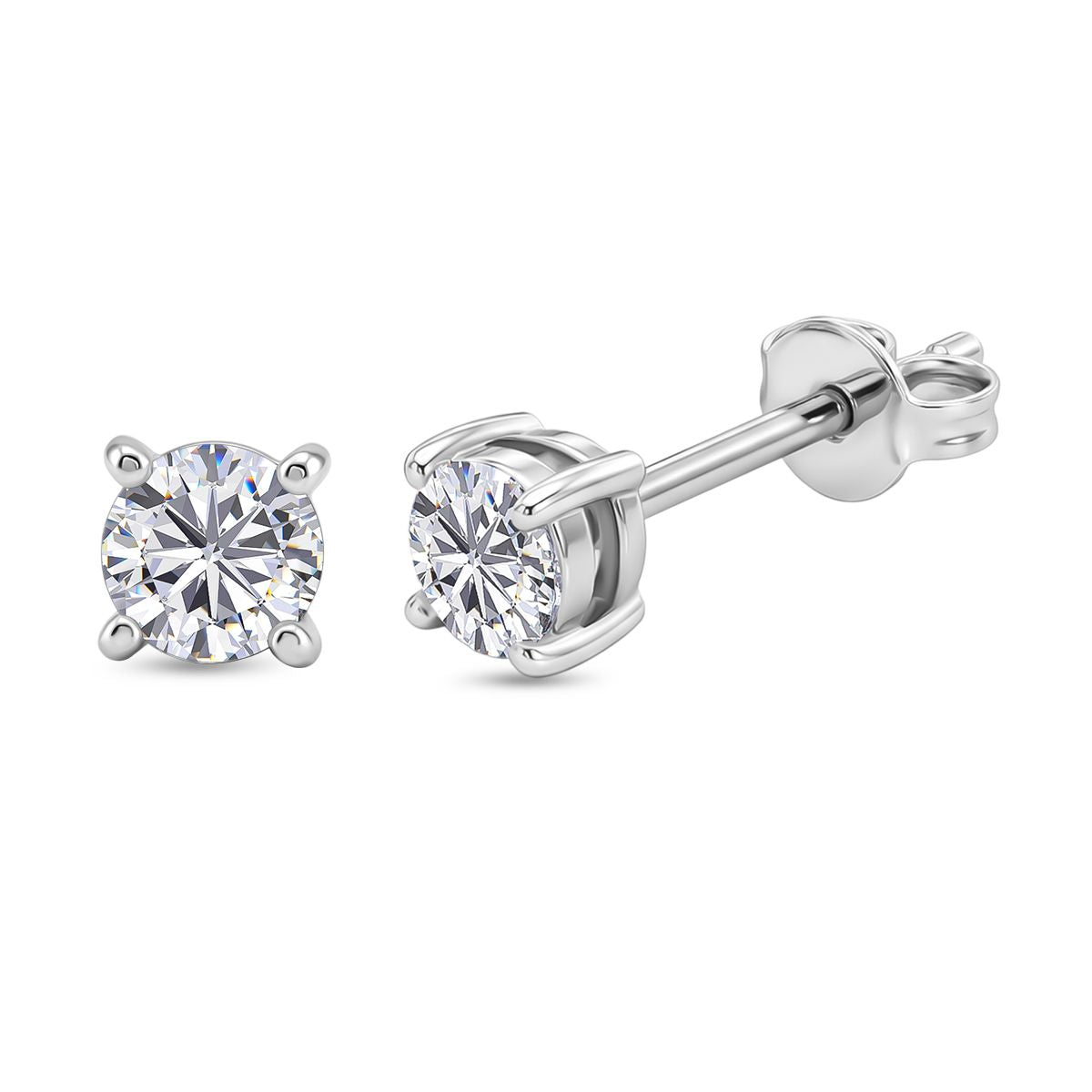 LUXURIANT DIAMOND - Lab Grown Diamant SI-GH Ohrringe 925 Silber rhodiniert ca. 0,50 ct.
