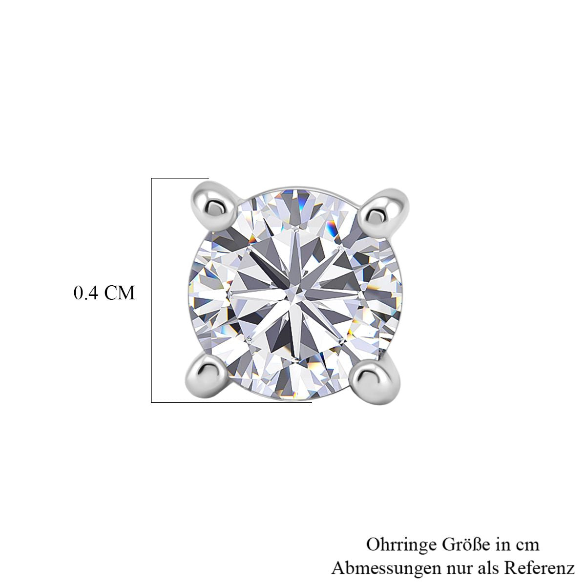 LUXURIANT DIAMOND - Lab Grown Diamant SI-GH Ohrringe 925 Silber rhodiniert ca. 0,50 ct.