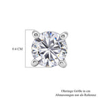 LUXURIANT DIAMOND - Lab Grown Diamant SI-GH Ohrringe 925 Silber rhodiniert ca. 0,50 ct.