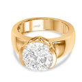 D'Joy Moissanit Ring 925 Silber 750 Gelbgold vermeil (Größe 17.00) ca. 4,50 ct