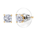 D'Joy Strontiumtitanat Ohrringe 925 Silber 750 Gelbgold vermeil ca. 1.80 ct
