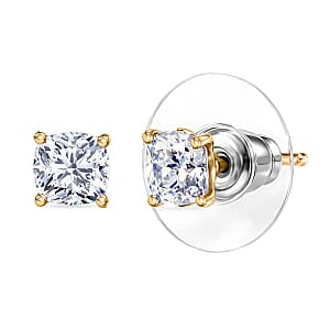 D'Joy Strontiumtitanat Ohrringe 925 Silber 750 Gelbgold vermeil ca. 1.80 ct