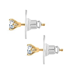 D'Joy Strontiumtitanat Ohrringe 925 Silber 750 Gelbgold vermeil ca. 1.80 ct