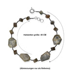 EVER TRUE Labradorit, Schwarzer Spinell Halskette ca. 45 cm Nickelfreies Messing ca. 360.00 ct