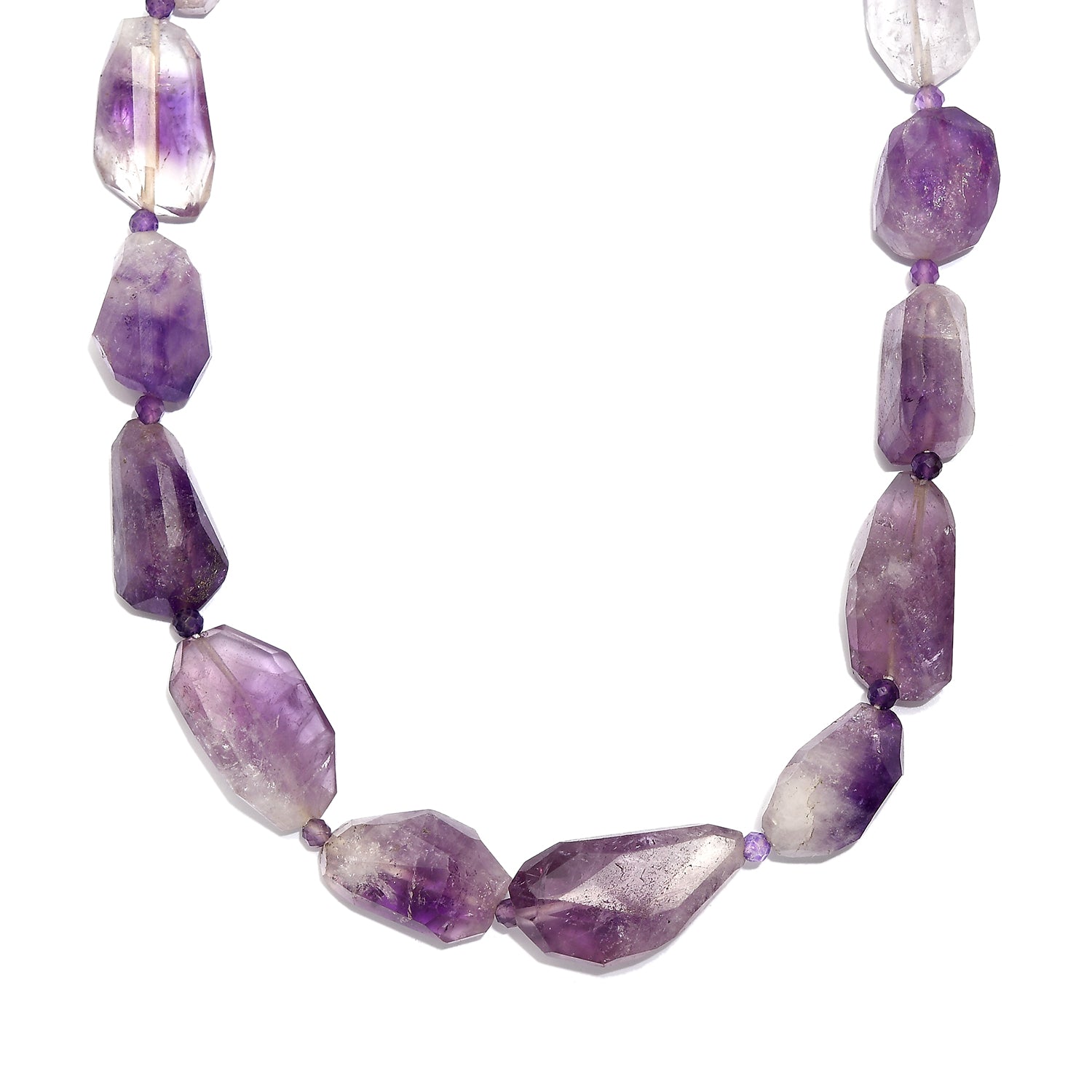 EVER TRUE Amethyst Halskette ca. 45 cm Nickelfreies Messing ca. 320,00 ct.