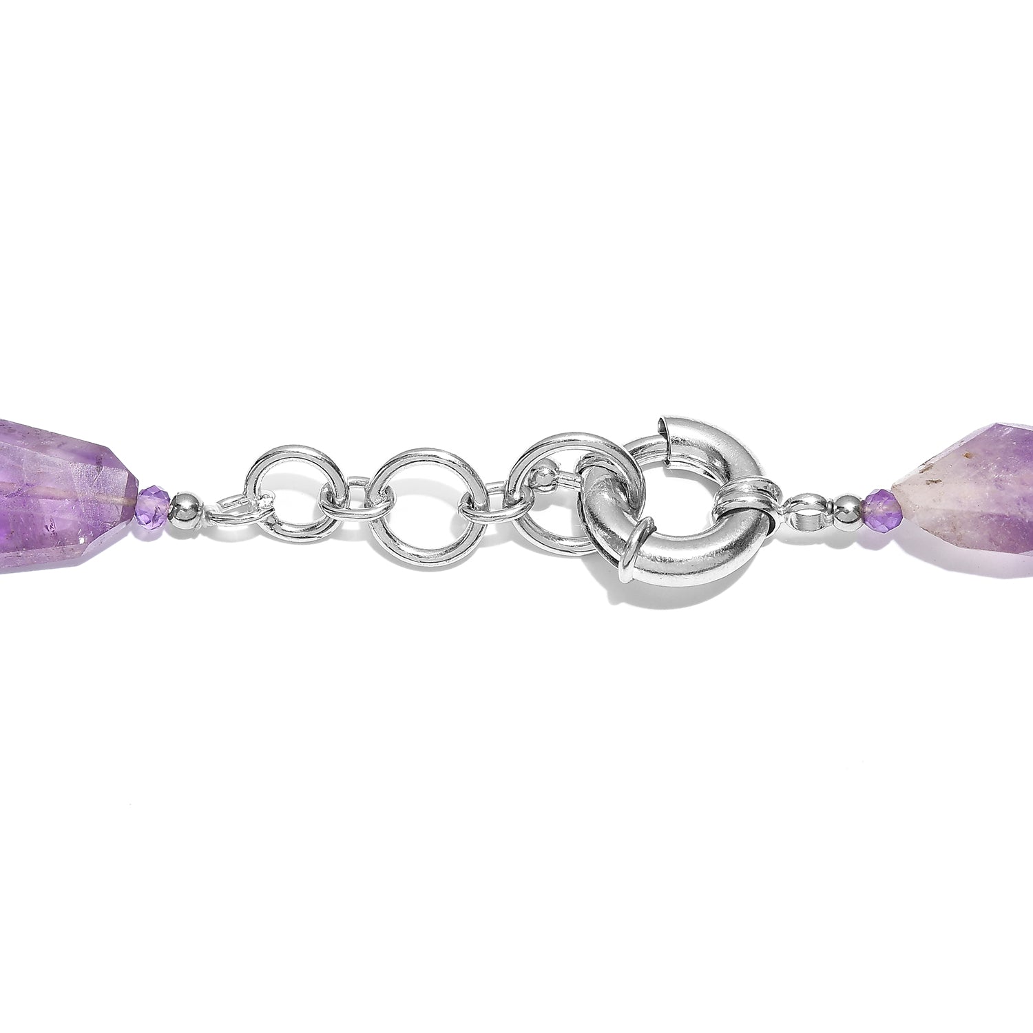 EVER TRUE Amethyst Halskette ca. 45 cm Nickelfreies Messing ca. 320,00 ct.