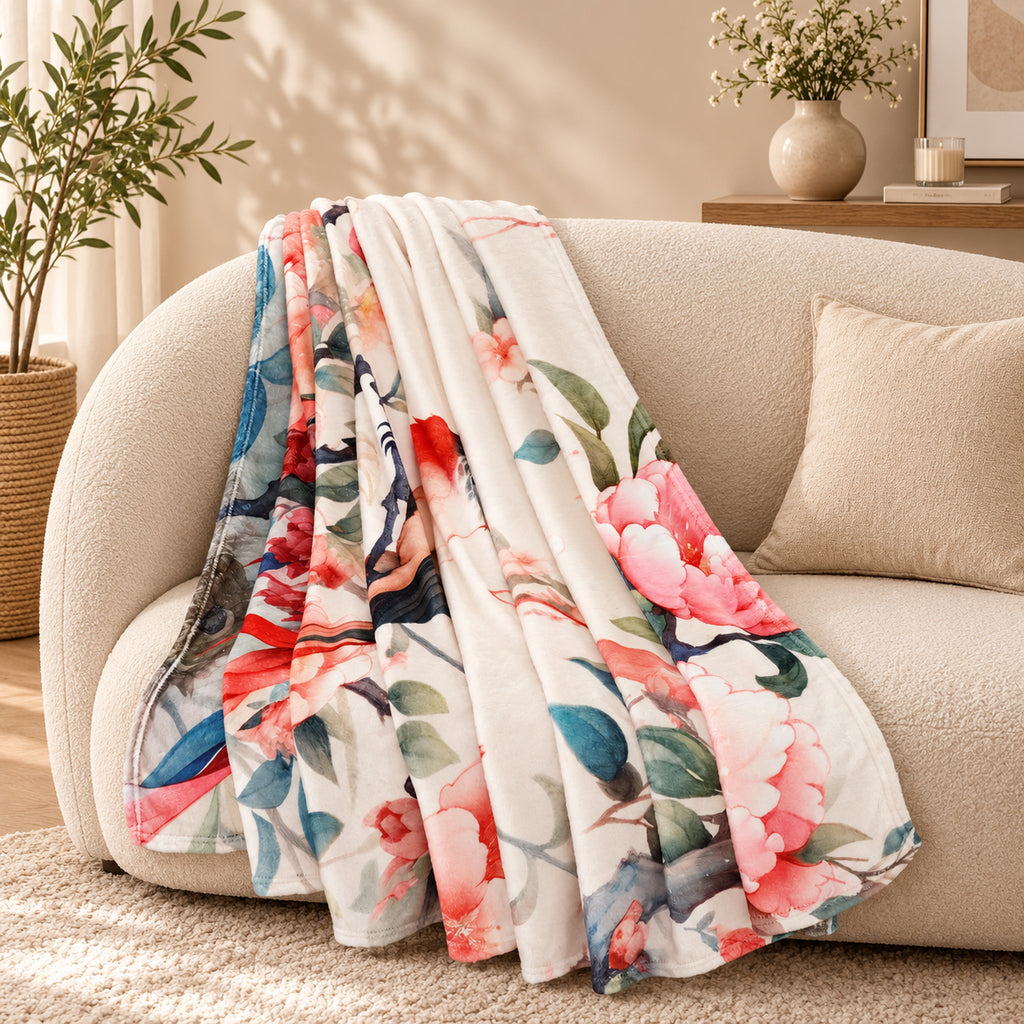 Digital print flannel blanket 240gsm flannel, 100% polyester (150*200cm) One side digital print, one side white color