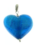 IL MURANO DI FRANCESCA- blauer Muranoglas aus Italien Herz Anhänger