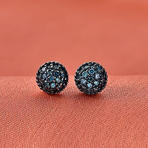 CULLINAN MINE - Blauer Diamant Ohrringe (IR) Nickelfreies Messing ca. 0.18 ct