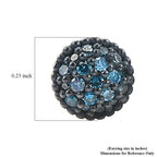 CULLINAN MINE - Blauer Diamant Ohrringe Nickelfreies Messing ca. 0.18 ct