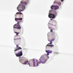 EVER TRUE Mehrfarbiger Fluorit, Afrikanischer Amethyst Halskette ca. 45 cm Nickelfreies Messing 750 Vergoldet ca. 315.00 ct