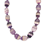 EVER TRUE Mehrfarbiger Fluorit, Afrikanischer Amethyst Halskette ca. 45 cm Nickelfreies Messing 750 Vergoldet ca. 315.00 ct