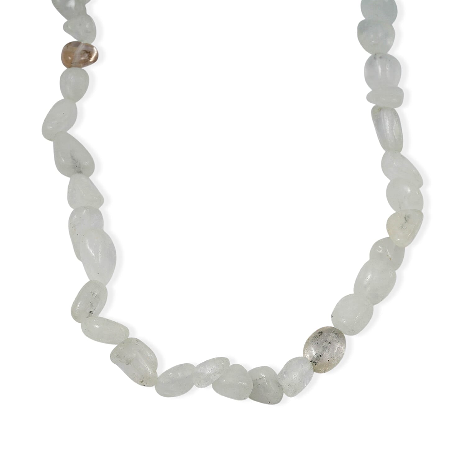 Weißer Quarz Halskette 16 cm Reine Legierung ca. 51.30 ct