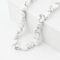Weißer Howlit Halskette 16 cm Reine Legierung ca. 39.60 ct