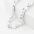 Weißer Howlit Halskette 16 cm Reine Legierung ca. 39.60 ct