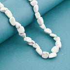 Weißer Howlit Halskette 16 cm Reine Legierung ca. 39.60 ct