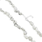 Weißer Howlit Halskette 16 cm Reine Legierung ca. 39.60 ct