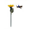 Solarleuchte, Sonnenblume mit Kolibri, 40cm Stab, 13cm Blüte, Gelb