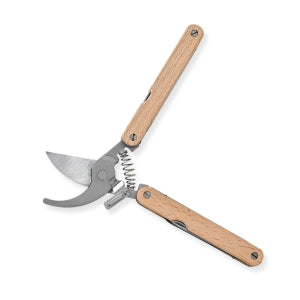 Outdoor-Besteckset aus Edelstahl und Holz mit Messer, Sägemesser, Gabel und Aufhängehaken