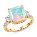 LUXURIANT DIAMOND - AAA Natürlicher, äthiopischer Welo Opal, Lab Grown Diamant Ring 417 Gold (Größe 17.00) ca. 3,05 ct