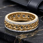 LUXURIANT DIAMOND - Lab Grown Diamant SI-GH Ring 925 Silber 750 Gelbgold vermeil (Größe 19.00) ca. 0,50 ct