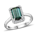 Rhapsody AAAA Pirineu Lagoon Tourmaline, Weißer Diamant Ring 950 Platin (Größe 16.50) ca. 2,51 ct