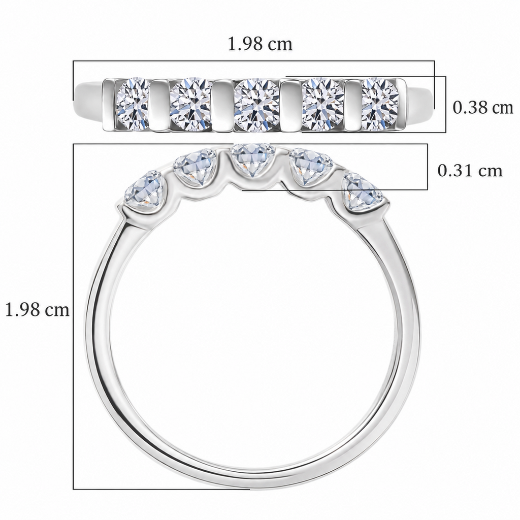 LUXURIANT DIAMOND - Lab Grown Diamant SI-GH Ring 925 Silber Rhodiniert (Größe 17.00) ca. 0,50 ct