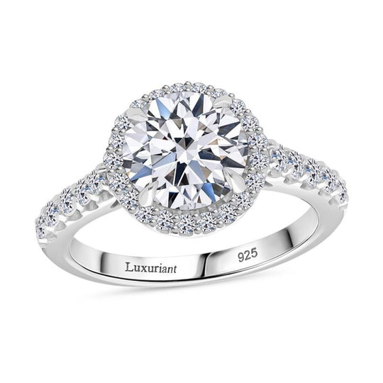 LUXURIANT DIAMOND - Lab Grown Diamant SI-GH SGL zertifiziert Ring 925 Silber rhodiniert (Größe 17.00) ca. 3.00 ct
