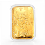 EXKLUSIVES GESCHENK - 999er Goldfolie mit Jesus, ca. 26x40 mm, ca. 10 mg