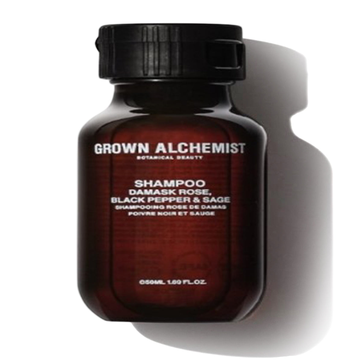 GROWN ALCHEMIST Shampoo mit Damaszener Rose schwarzem Pfeffer und Salbei pflegende Haarreinigung 50 ml