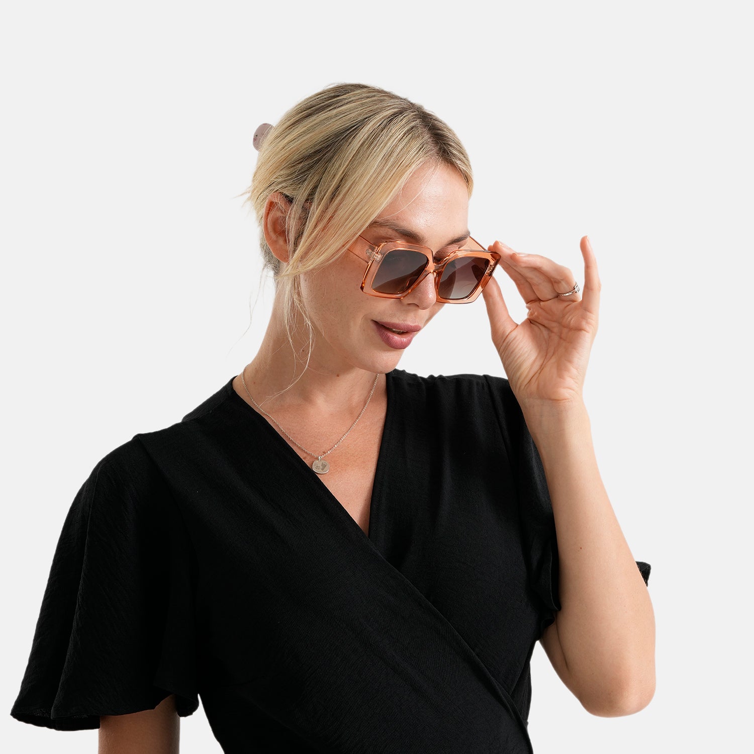LA MAREY Sonnenbrille, UV400-Schutz, polarisierte TAC-Gläser, teefarbene Fassung