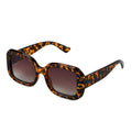 LA MAREY Sonnenbrille mit polarisierten TAC Komfortgläsern, UV400 Schutz, Braun im Leopardenlook